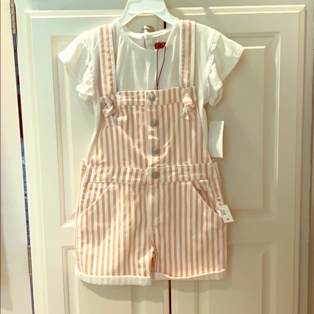 SEVEN FOR ALL MANKIND GIRLS OVERALLS/TEE
